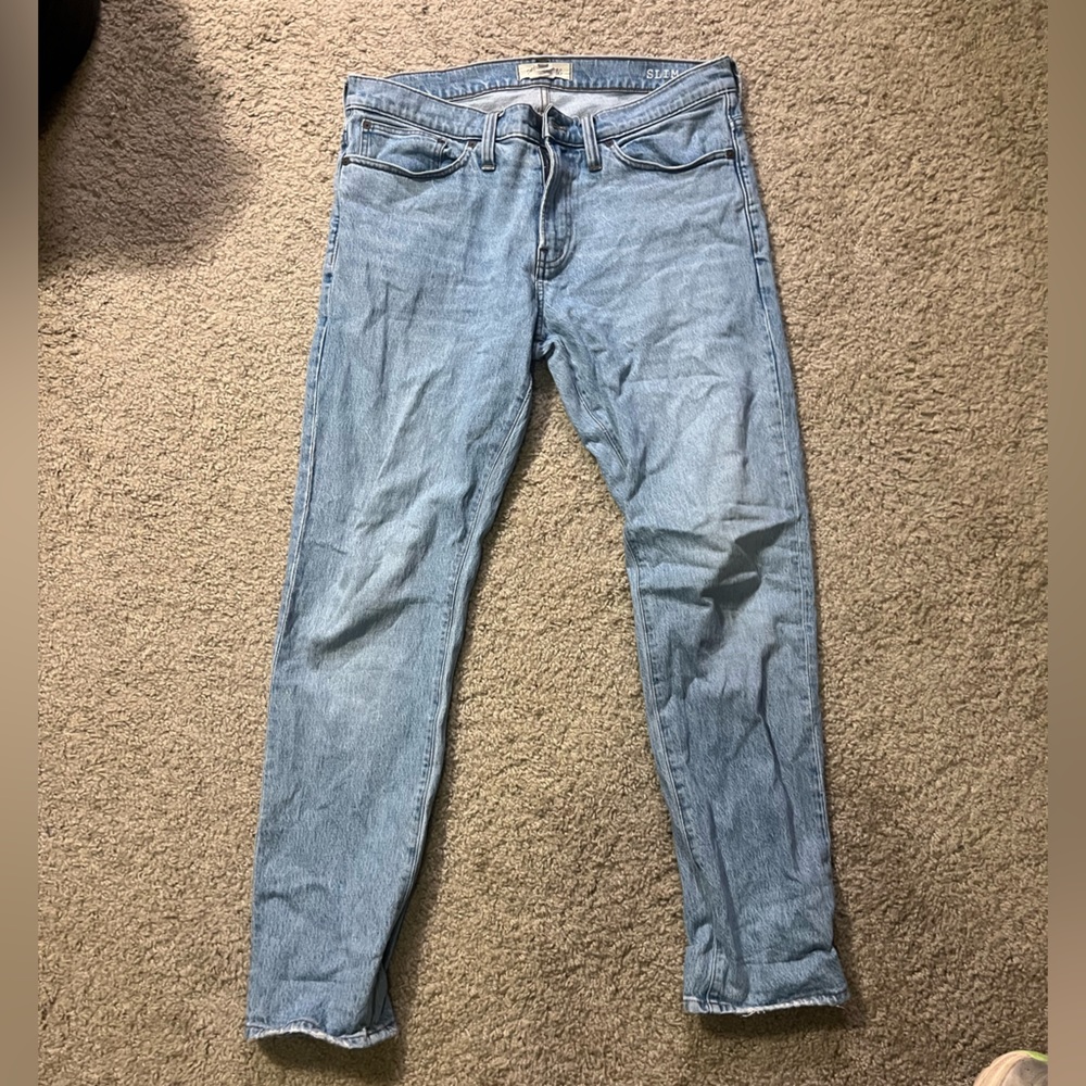 Madewell men’s slim light wash jeans